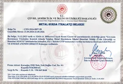 SCRAP IMPORT PERMIT CERTIFICATE certificate